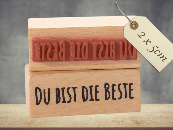 Stempel Du bist die Beste Schriftzug