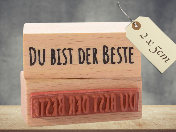 Stempel Du bist der Beste Schriftzug