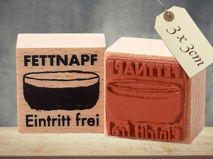 Stempel Fettnapf Schriftzug