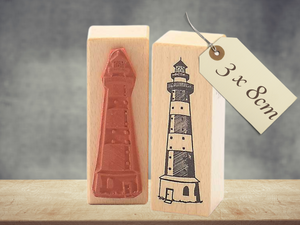 Stempel Leuchtturm am Meer Strand Maritim Seefahrt für Schiffe