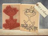 Motivstempel Frosch Froschkönig Märchen Stempel mit Tiermotiv , Tierstempel