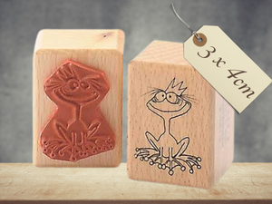 Motivstempel Frosch Froschkönig Märchen Stempel mit Tiermotiv , Tierstempel