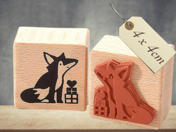 Stempel Fuchs mit Geschenk