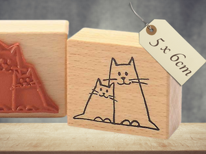 Stempel zwei Katzen Tiermotiv