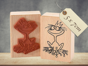 Motivstempel Frosch Froschkönig Märchen Stempel mit Tiermotiv , Tierstempel