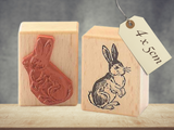 Stempel niedlicher langohr Hase Osterhase Kaninchen