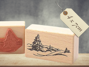 Stempel Winterlandschaft Weihnachten