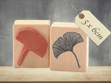 Motivstempel Gingko Blatt Blumen , Stempel