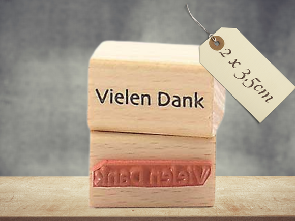 Stempel Vielen Dank Schriftzug