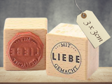 Stempel Mit Liebe gemacht Handgemacht Handmade Schriftzug