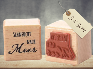 Stempel Sehnsucht nach Meer Schriftzug