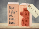 Stempel Das Leben ist sooo bunt Schriftzug