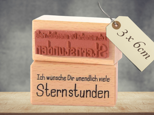 Stempel Ich wünsche Dir unendlich viele Sternstunden Schriftzug