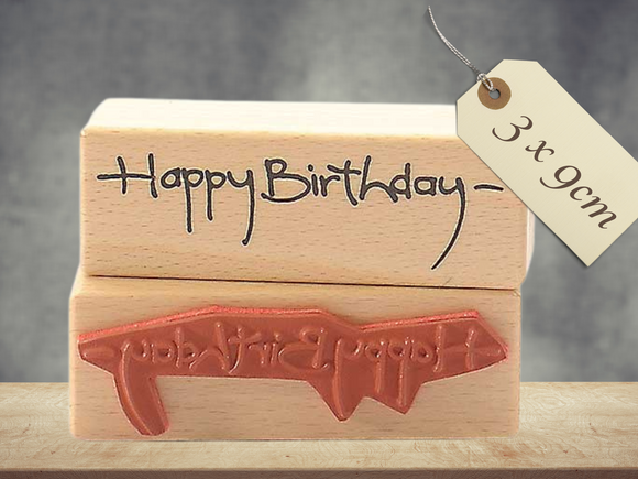 Stempel Happy Birthday Geburtstag Schriftzug