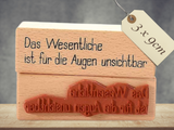 Stempel Das Wesentliche ist für die Augen unsichtbar Schriftzug