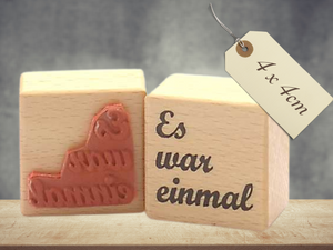 Motivstempel Es war einmal Märchen , Stempel Textstempel deutsch