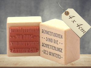 Stempel Schneeflocken sind Schmetterlinge des Winters