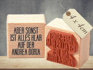 Stempel Aber sonst ist alles klar auf der Andrea Doria