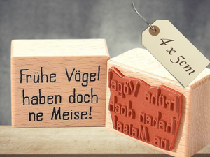 Stempel Frühe Vögel haben doch eine Meise