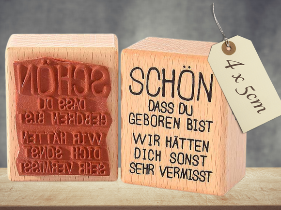 Stempel Schön das du geboren bist Baby