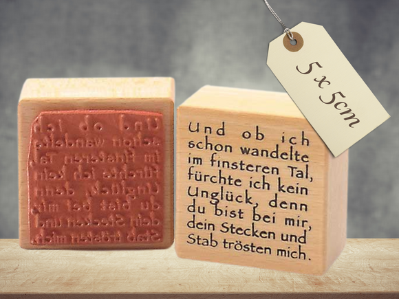 Stempel Und ob ich schon wandelte im finsteren Tal Trauer Todesfall Beerdigung