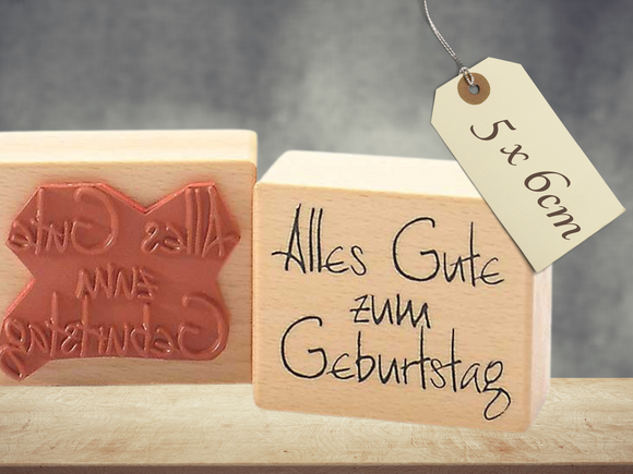 Stempel Alles Gute zum Geburtstag Schriftzug