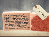 Motivstempel 100% Realität Textstempel deutsch , Wort Schriftzug Stempel