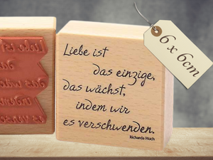 Stempel Liebe ist das Einzige Schriftzug