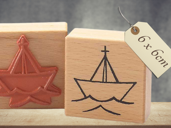 Stempel Boot Schiff auf See Meer