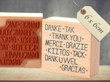 Stempel Danke Thank you Schriftzug