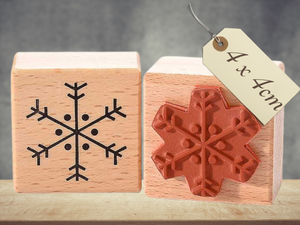 Stempel Schneestern Schneeflocke Eiskristall