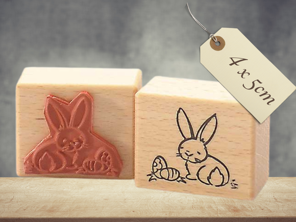 Stempel Osterhase mit Osterei zu Ostern