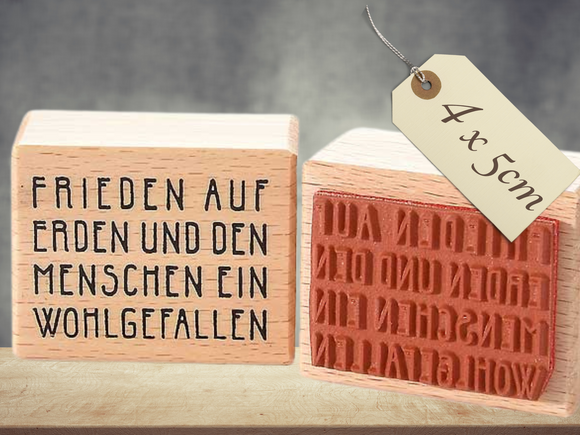 Stempel Frieden auf Erden und den Menschen ein Wohlgefallen Schriftzug