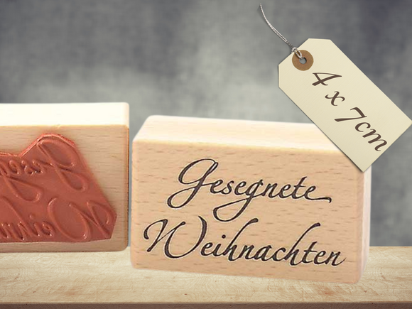 Stempel Gesegnete Weihnachten Schriftzug