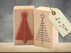 Stempel Tannenbaum Weihnachtsbaum Christbaum im Winter