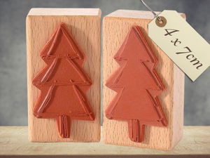 Stempel Tannenbaum Weihnachtsbaum Christbaum im Winter