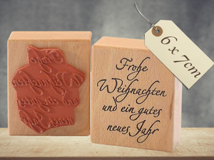 Stempel Frohe Weihnachten und ein gutes neues Jahr Schriftzug