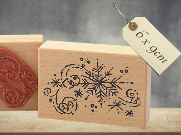 Stempel Winterglitzer Weihnachtsglitzer Schnörkel Schneeflocken